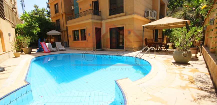 4 Bedrooms Semi Furnished Apartment For Rent In Maadi Degla