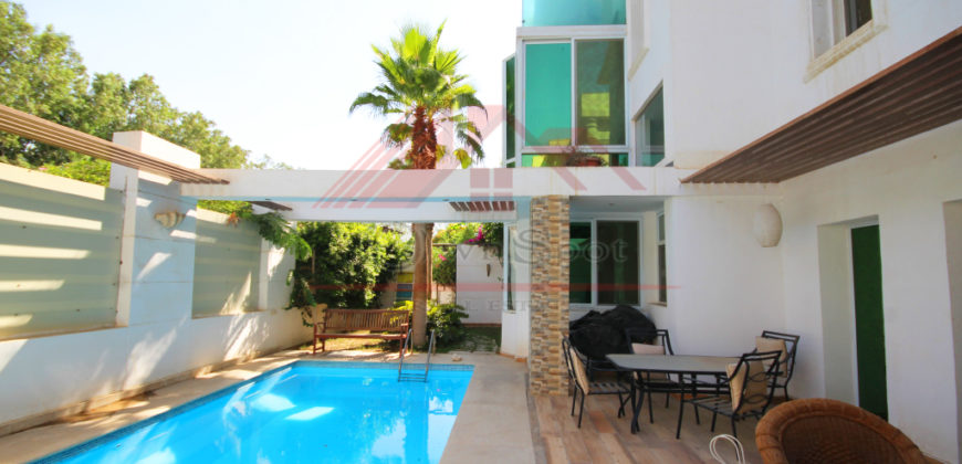 Ground Floor with private swimming pool for rent in Katameya Heghits