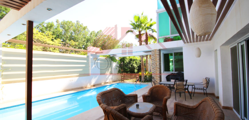 Ground Floor with private swimming pool for rent in Katameya Heghits