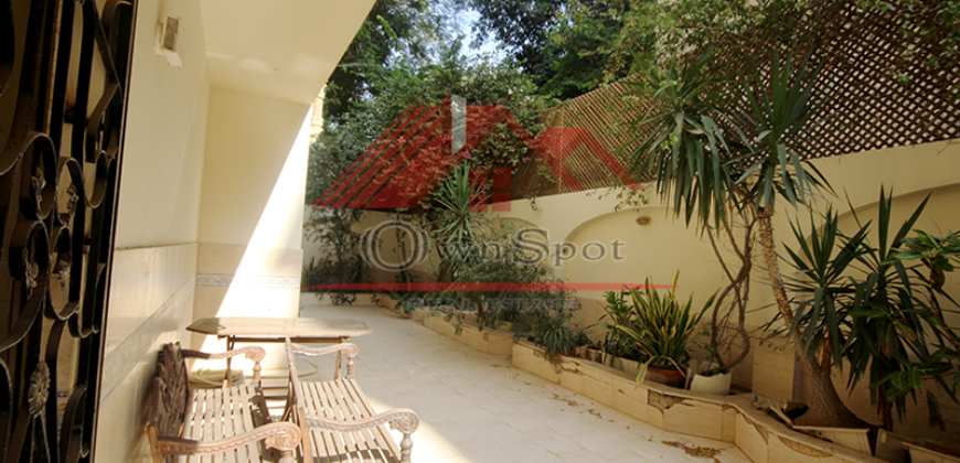 Ground floor with private garden for rent in maadi sarayat