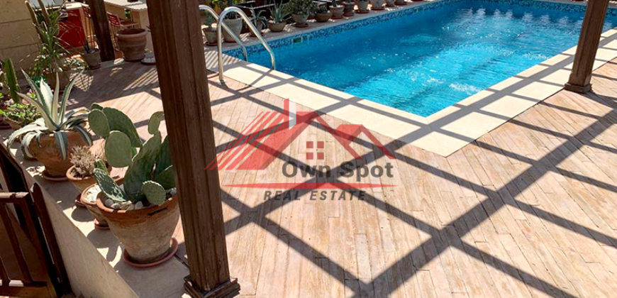 Modern penthouse with pool for rent in maadi sarayat