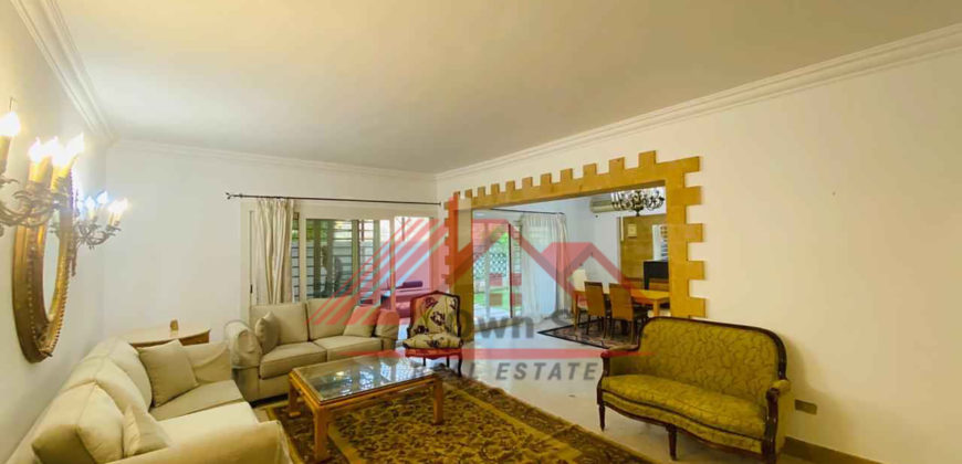 Ground floor with private garden for rent in maadi sarayat