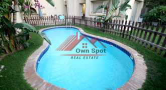 Ground floor with pool&garden for rent in katameya heights