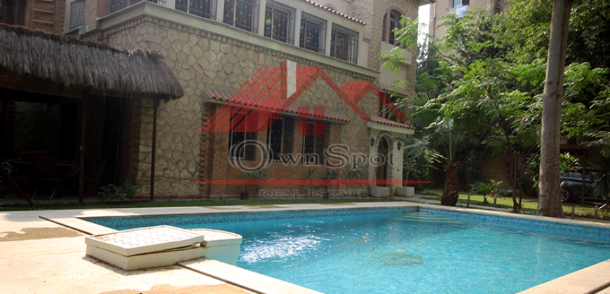 Good view villa for rent in maadi sarayat