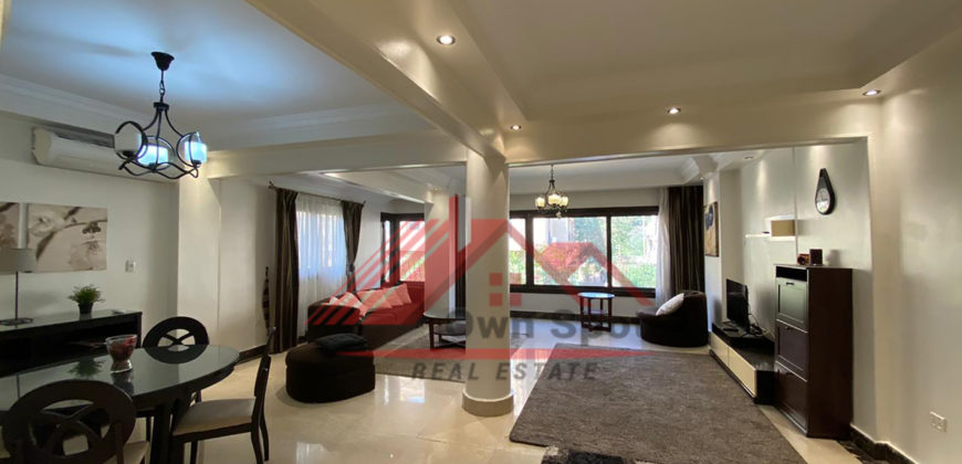 Bright new ground floor for rent in maadi sarayat