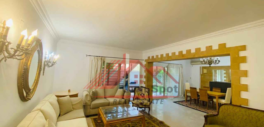 Ground floor with private garden for rent in maadi sarayat