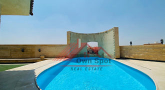 Penthouse with private pool&garden for rent in shouyfat