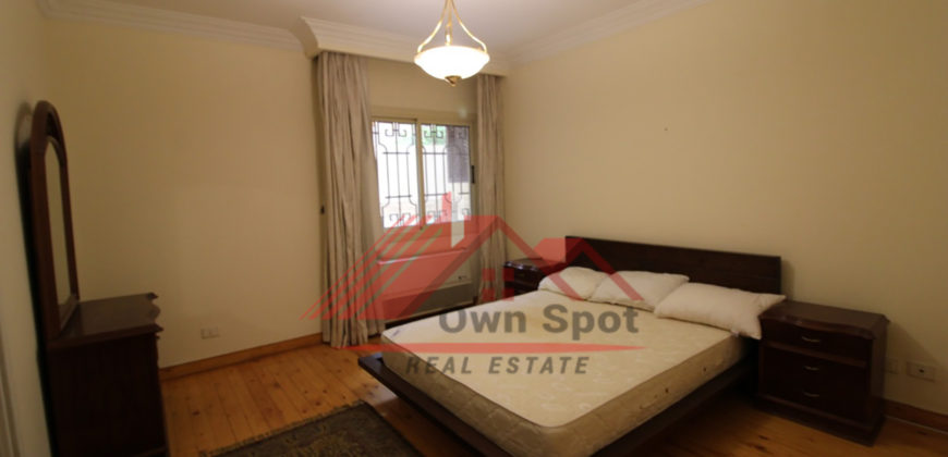 Ground floor with beautiful garden for rent in maadi degla