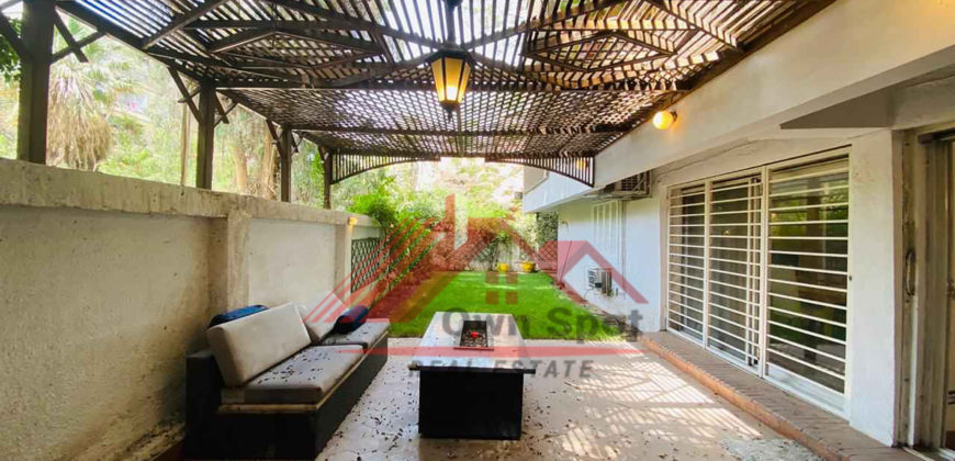 Ground floor with private garden for rent in maadi sarayat